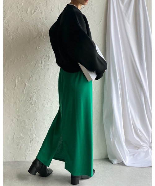 She's Closet(シーズクローゼット)の「前後2way無地ハイウエストタイトロングナロースカート(スカート・レディース・グリーン/ブラック/ブラウン・FREE)」の11枚目の写真
