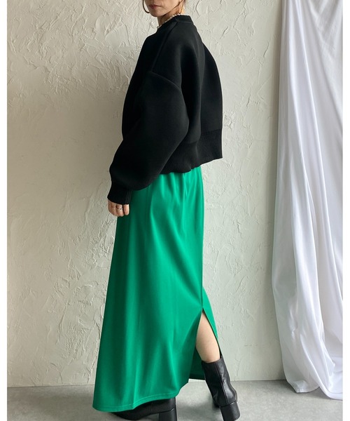 She's Closet(シーズクローゼット)の「前後2way無地ハイウエストタイトロングナロースカート(スカート・レディース・グリーン/ブラック/ブラウン・FREE)」の13枚目の写真