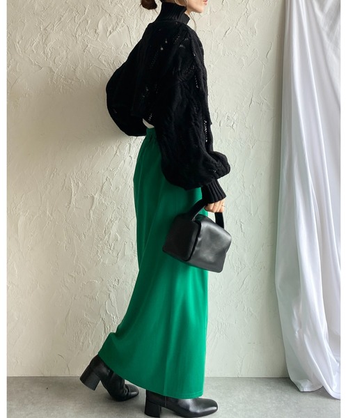 She's Closet(シーズクローゼット)の「前後2way無地ハイウエストタイトロングナロースカート(スカート・レディース・グリーン/ブラック/ブラウン・FREE)」の16枚目の写真