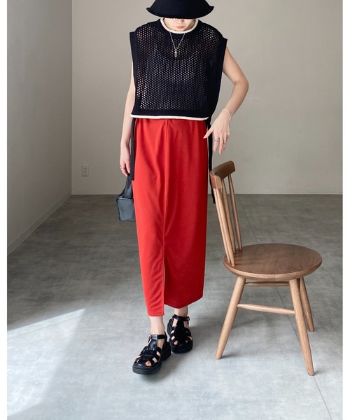 She's Closet(シーズクローゼット)の「前後2way無地ハイウエストタイトロングナロースカート(スカート・レディース・グリーン/ブラック/ブラウン・FREE)」の19枚目の写真