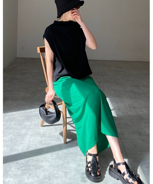 She's Closet(シーズクローゼット)の「前後2way無地ハイウエストタイトロングナロースカート(スカート・レディース・グリーン/ブラック/ブラウン・FREE)」の22枚目の写真