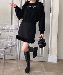 フェイクファーミニスカート