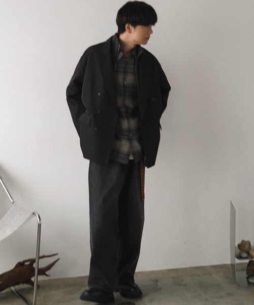 セール】HIGH TWISTED GABA W JACKET（テーラードジャケット