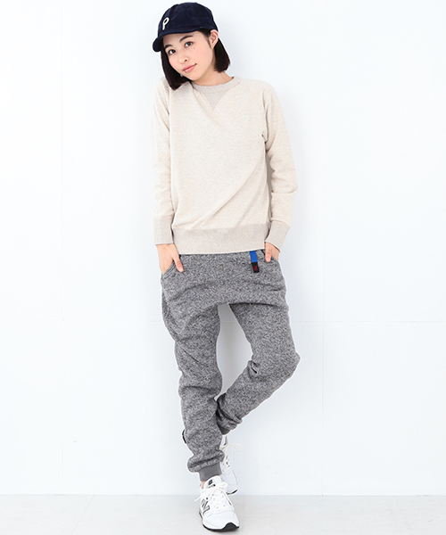 Gramicci（グラミチ）の「GRAMICCI / フリース ナロー 裾リブパンツ（その他パンツ・レディース・グレー/ネイビー・ONE SIZE）」の5枚目の写真