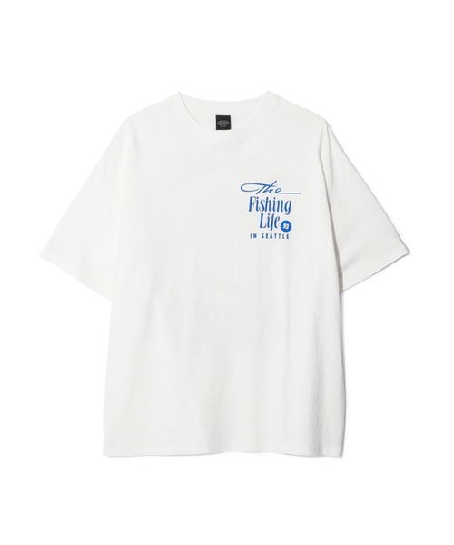 MANASTASH（マナスタッシュ）の「MANASTASH/マナスタッシュ CiTee FISHING CLUB（Tシャツ/カットソー・メンズ・ブラック/ブルー/ホワイト・M/L/XL）」の4枚目の写真