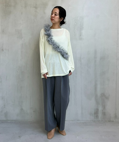 y/m（イム）の「エステルツイル2タックパンツ（その他パンツ・レディース・ブラック/アイボリー/グリーン/グレー・FREE）」の19枚目の写真