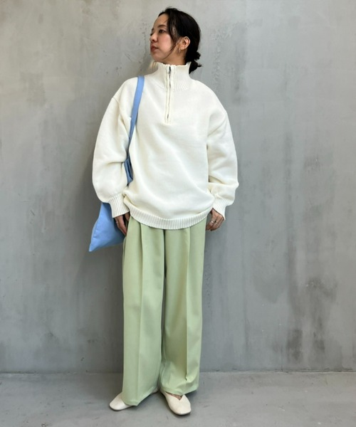 y/m（イム）の「エステルツイル2タックパンツ（その他パンツ・レディース・ブラック/アイボリー/グリーン/グレー・FREE）」の6枚目の写真