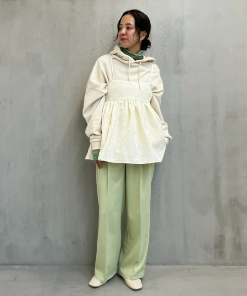 y/m（イム）の「エステルツイル2タックパンツ（その他パンツ・レディース・ブラック/アイボリー/グリーン/グレー・FREE）」の7枚目の写真