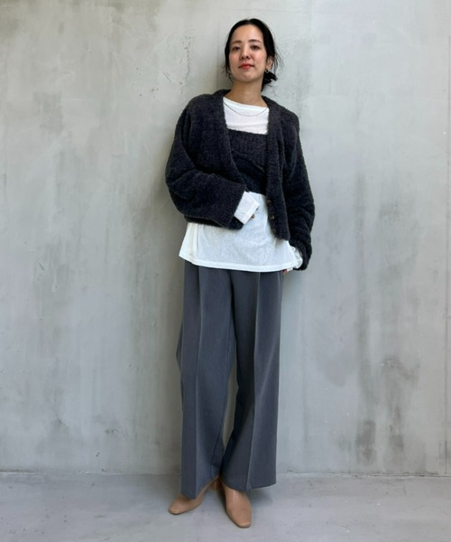 y/m（イム）の「エステルツイル2タックパンツ（その他パンツ・レディース・ブラック/アイボリー/グリーン/グレー・FREE）」の18枚目の写真