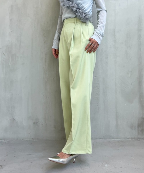 y/m（イム）の「エステルツイル2タックパンツ（その他パンツ・レディース・ブラック/アイボリー/グリーン/グレー・FREE）」の11枚目の写真