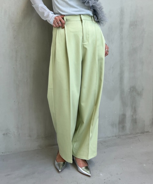 y/m（イム）の「エステルツイル2タックパンツ（その他パンツ・レディース・ブラック/アイボリー/グリーン/グレー・FREE）」の12枚目の写真