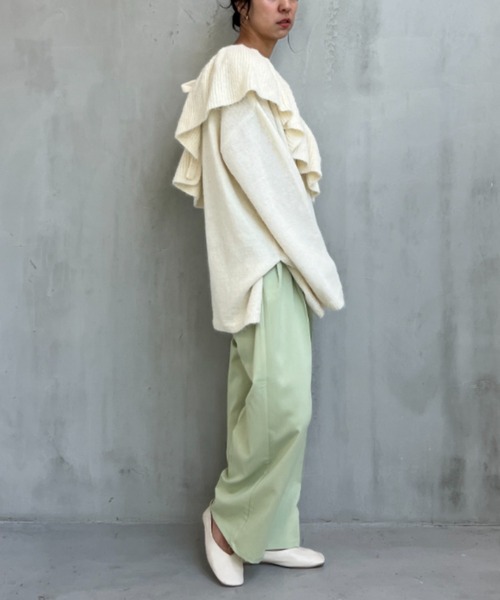 y/m（イム）の「エステルツイル2タックパンツ（その他パンツ・レディース・ブラック/アイボリー/グリーン/グレー・FREE）」の17枚目の写真