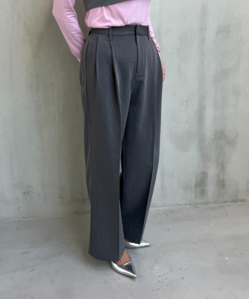 y/m（イム）の「エステルツイル2タックパンツ（その他パンツ・レディース・ブラック/アイボリー/グリーン/グレー・FREE）」の20枚目の写真