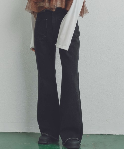 CREOLME（クレオルム）の「最旬美脚デニム (CREOLME)セミフレアデニム