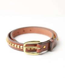 TORY LEATHER | ■TORY LEATHER■1" Bridle Leather Clincher Belt Featuring metal clinchers down the center(ベルト)