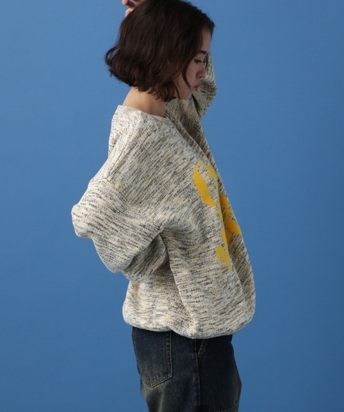 PBLIM(ページボーイリム)の「PAGEBOYLIM/スペースダイロゴニット(ニット/セーター・レディース・グリーン系その他/イエロー系その他・FREE)」の6枚目の写真