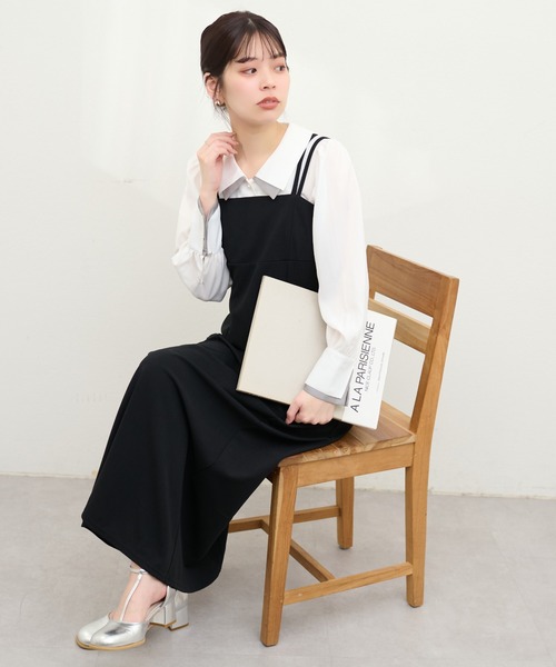 natural couture（ナチュラルクチュール）の「osono重ね衿配色ブラウス（シャツ/ブラウス・レディース・ホワイト系その他/ドット/ラベンダー/サックスブルー/オフホワイト/ネイビー・FREE）」の9枚目の写真