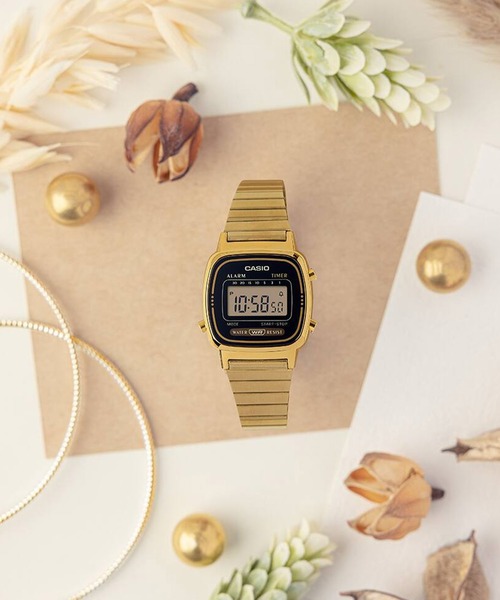 CASIO デジタル腕時計 ゴールド CASIO（カシオ）/ゴールド デジタルミニ 腕時計（デジタル腕時計