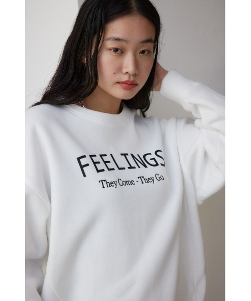 AZUL by moussy(アズールバイマウジー)の「裏毛ロゴクルーネックトップス(パーカー・レディース・ライム/オフホワイト/ブラック・FREE)」の15枚目の写真