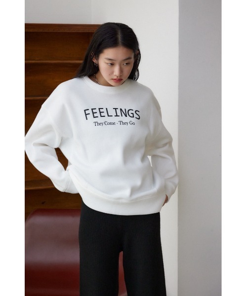 AZUL by moussy(アズールバイマウジー)の「裏毛ロゴクルーネックトップス(パーカー・レディース・ライム/オフホワイト/ブラック・FREE)」の14枚目の写真