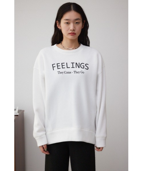 AZUL by moussy(アズールバイマウジー)の「裏毛ロゴクルーネックトップス(パーカー・レディース・ライム/オフホワイト/ブラック・FREE)」の12枚目の写真