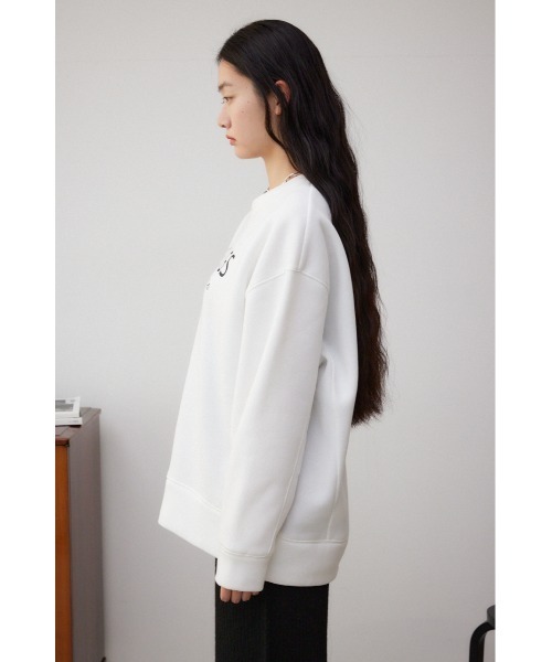 AZUL by moussy(アズールバイマウジー)の「裏毛ロゴクルーネックトップス(パーカー・レディース・ライム/オフホワイト/ブラック・FREE)」の11枚目の写真