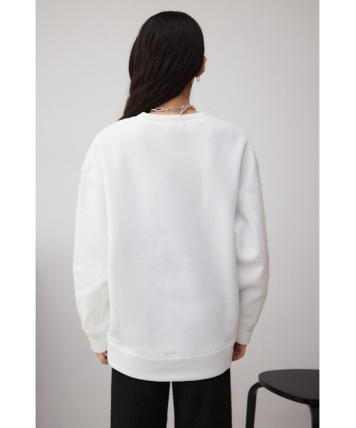 AZUL by moussy(アズールバイマウジー)の「裏毛ロゴクルーネックトップス(パーカー・レディース・ライム/オフホワイト/ブラック・FREE)」の10枚目の写真