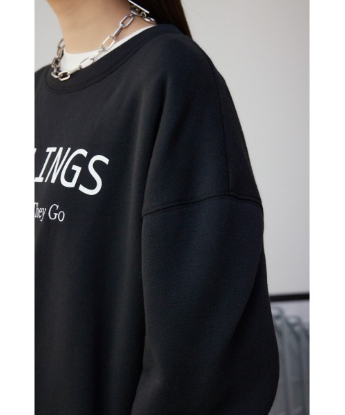 AZUL by moussy(アズールバイマウジー)の「裏毛ロゴクルーネックトップス(パーカー・レディース・ライム/オフホワイト/ブラック・FREE)」の20枚目の写真