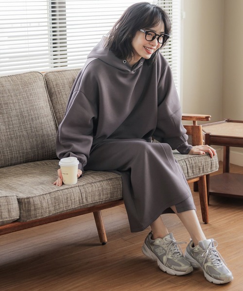 coca(coca)(コカ)の「ハリ感ダンボールフロントスリットスカート(スカート・レディース・ライトベージュ/チャコール・M/L)」の12枚目の写真