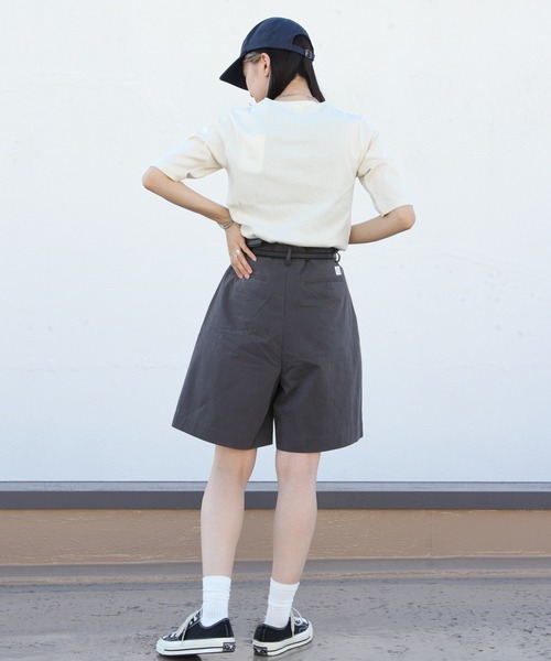 ORCIVAL(オーシバル)の「ORCIVAL/オーシバル タックショーツ TUCK SHORTS OR-E0200 CNB(その他パンツ・レディース・ベージュ/チャコールグレー・2/1)」の8枚目の写真