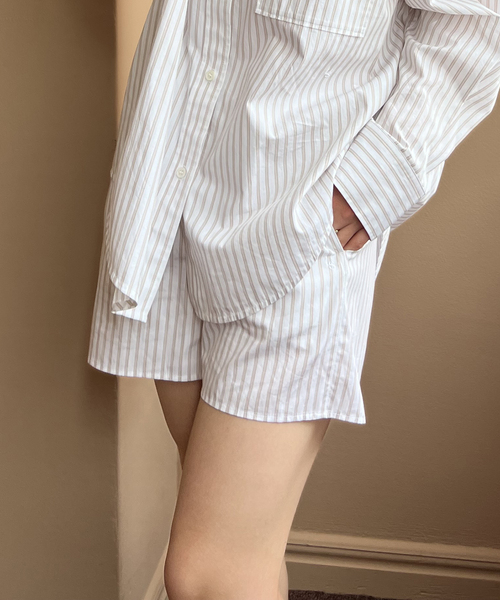 U by SPICK&SPAN(ユーバイスピックアンドスパン)の「ブロードストライプショートパンツ(その他パンツ・レディース・アイボリー/その他10・FREE)」の7枚目の写真