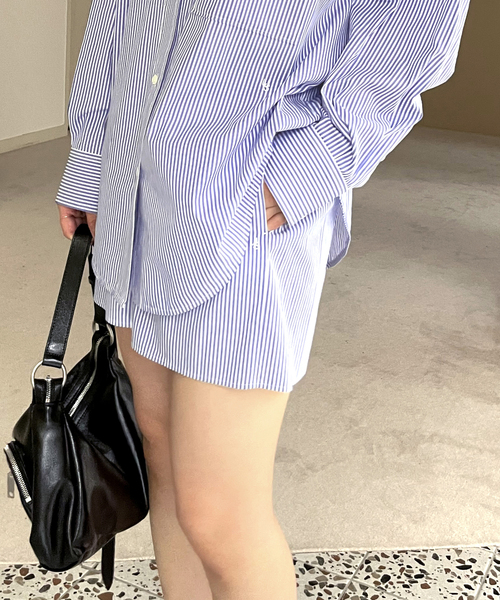 U by SPICK&SPAN(ユーバイスピックアンドスパン)の「ブロードストライプショートパンツ(その他パンツ・レディース・アイボリー/その他10・FREE)」の9枚目の写真