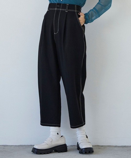 【新品未使用】8/8まで　アンドエルシー　&ellecy ザクロパンツ ElegChic サロペット オーバーオール クロスサスペンダーサロペット