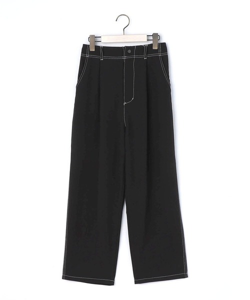 NILoS NOT SAD グラフィックサルエルパンツ ブラック BK 1 わたしたちらしい、大人のかわいらしさ」ブラウス＋サルエルパンツの