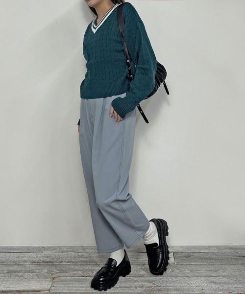 NICOLE CLUB(ニコル クラブ)の「配色ステッチイージーサルエルパンツ(その他パンツ・レディース・ブラック/サックスブルー/ブルー/チャコール・SMALL/MEDIUM)」の19枚目の写真