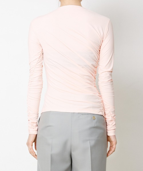 IRENE アイレネ 長袖 Tシャツ シャーリング ロン Tトップス IRENE アイレネ 長袖 Tシャツ シャーリング ロン Tトップス