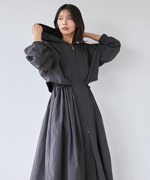 MICA&DEAL（マイカ＆ディール）の「ウエストギャザーフーデットロング
