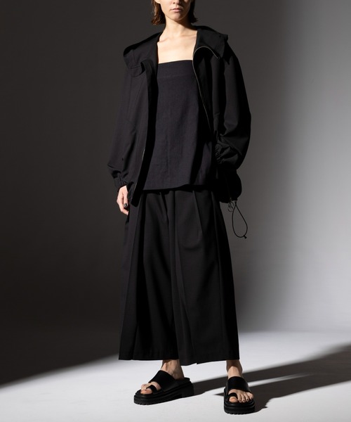 ROBES&CONFECTIONS(ローブスコンフェクションズ)の「Robes & Confections/ローブス&コンフェクションズ/Water-repellent Dot Poplin Hooded Jacket/KRC-Y01-100F(ブルゾン・レディース・ブラック・1)」の2枚目の写真