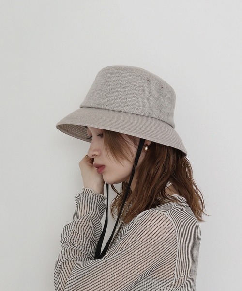 Sense of Grace(センスオブグレース)の「あご紐付き ウォッシャブルバケットハット(ハット・レディース・ブラック/アッシュ/ナチュラル・FREE)」の3枚目の写真