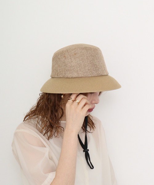 Sense of Grace(センスオブグレース)の「あご紐付き ウォッシャブルバケットハット(ハット・レディース・ブラック/アッシュ/ナチュラル・FREE)」の9枚目の写真