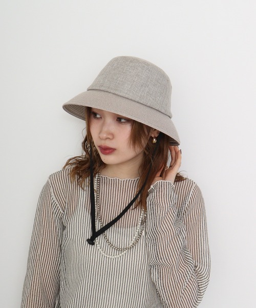 Sense of Grace(センスオブグレース)の「あご紐付き ウォッシャブルバケットハット(ハット・レディース・ブラック/アッシュ/ナチュラル・FREE)」の5枚目の写真