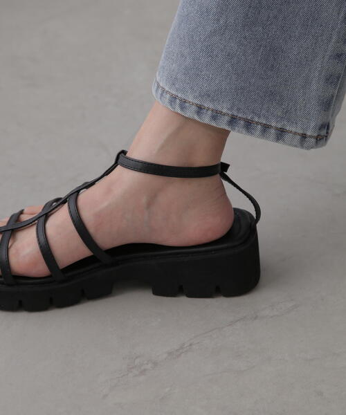 FREE'S MART（フリーズマート）の「トラックソールナローサンダル（サンダル・レディース・ホワイト/ブラック・SMALL/MEDIUM）」の10枚目の写真