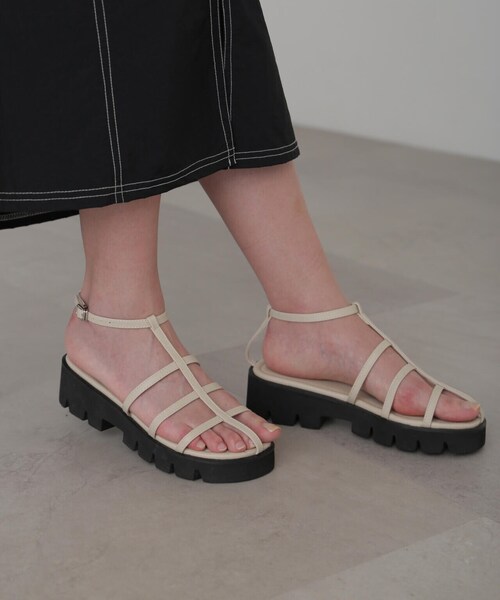 FREE'S MART（フリーズマート）の「トラックソールナローサンダル（サンダル・レディース・ホワイト/ブラック・SMALL/MEDIUM）」の20枚目の写真