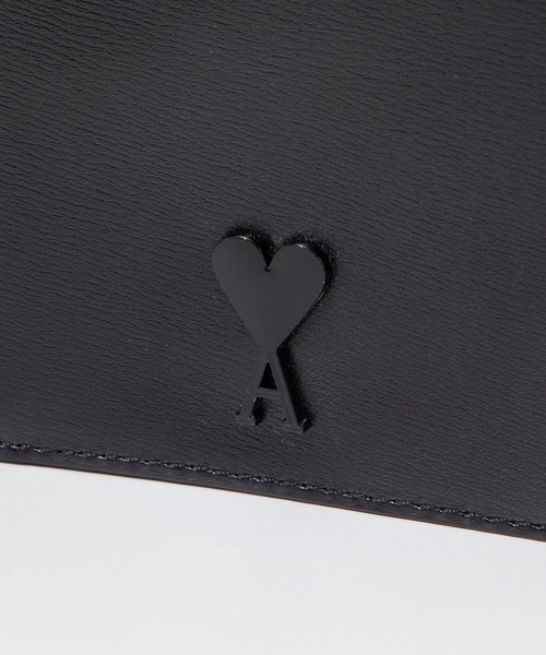 AMI Alexandre Mattiussi（アミアレクサンドルマテュッシ）の「AMI PARIS ADC AMI DE COEUR FOLDED WALLET アミ パリス 二つ折り財布（財布・レディース・ブラック・FREE）」の10枚目の写真