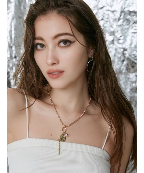 EVRIS（エヴリス）の「STONE MOTIF ネックレス（ネックレス・レディース・シルバー/ゴールド・FREE）」の3枚目の写真