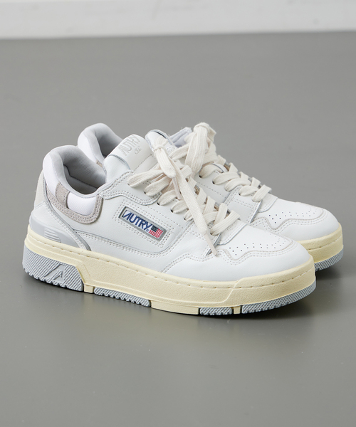 AUTRY オートリー CLC Low メンズ スニーカー Autry Clc Low Sneakers In White Leather And Suede