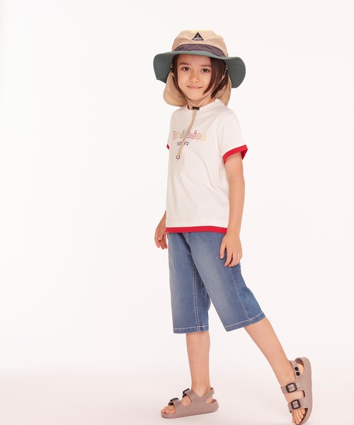 Moujonjon(ムージョンジョン)の「ストレッチデニム6分丈ハーフパンツ(デニムパンツ・キッズ・ネイビー/ブルー・100/140/130/120/110/90)」の11枚目の写真