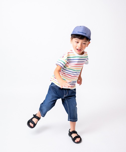 Moujonjon(ムージョンジョン)の「ストレッチデニム6分丈ハーフパンツ(デニムパンツ・キッズ・ネイビー/ブルー・100/140/130/120/110/90)」の20枚目の写真