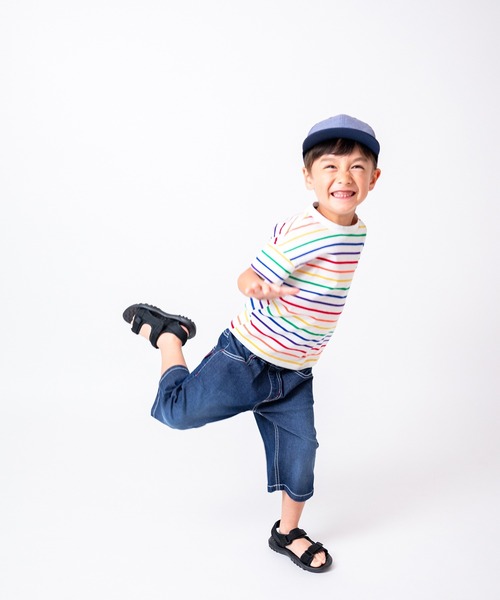 Moujonjon(ムージョンジョン)の「ストレッチデニム6分丈ハーフパンツ(デニムパンツ・キッズ・ネイビー/ブルー・100/140/130/120/110/90)」の22枚目の写真