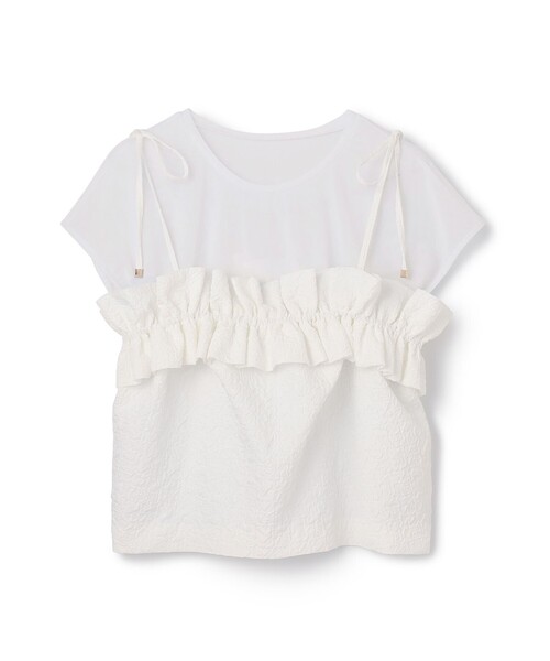 GRACE CONTINENTAL（グレースコンチネンタル）の「ビスチェチュールトップ（その他トップス・レディース・ホワイト/ブラック・36）」の9枚目の写真